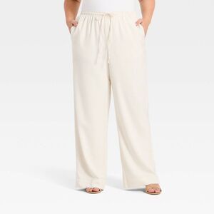 A New Day - Women's Effortless Pull-On Pants - A New Day Cream Cream